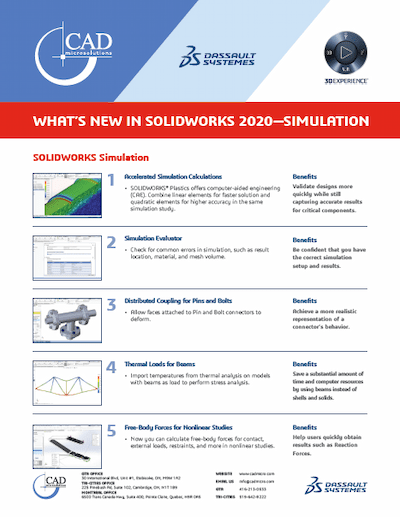 What's new in SOLIDWORKS Simulation 2020